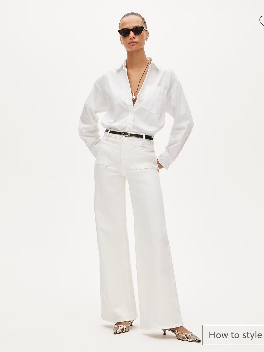 J. Crew White Patch-pocket denim trouser